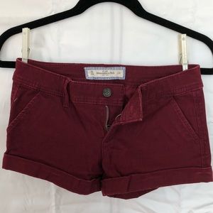 A&F Burgundy Shorts